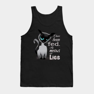 Cat mother coffee lover (siamese cat) Tank Top